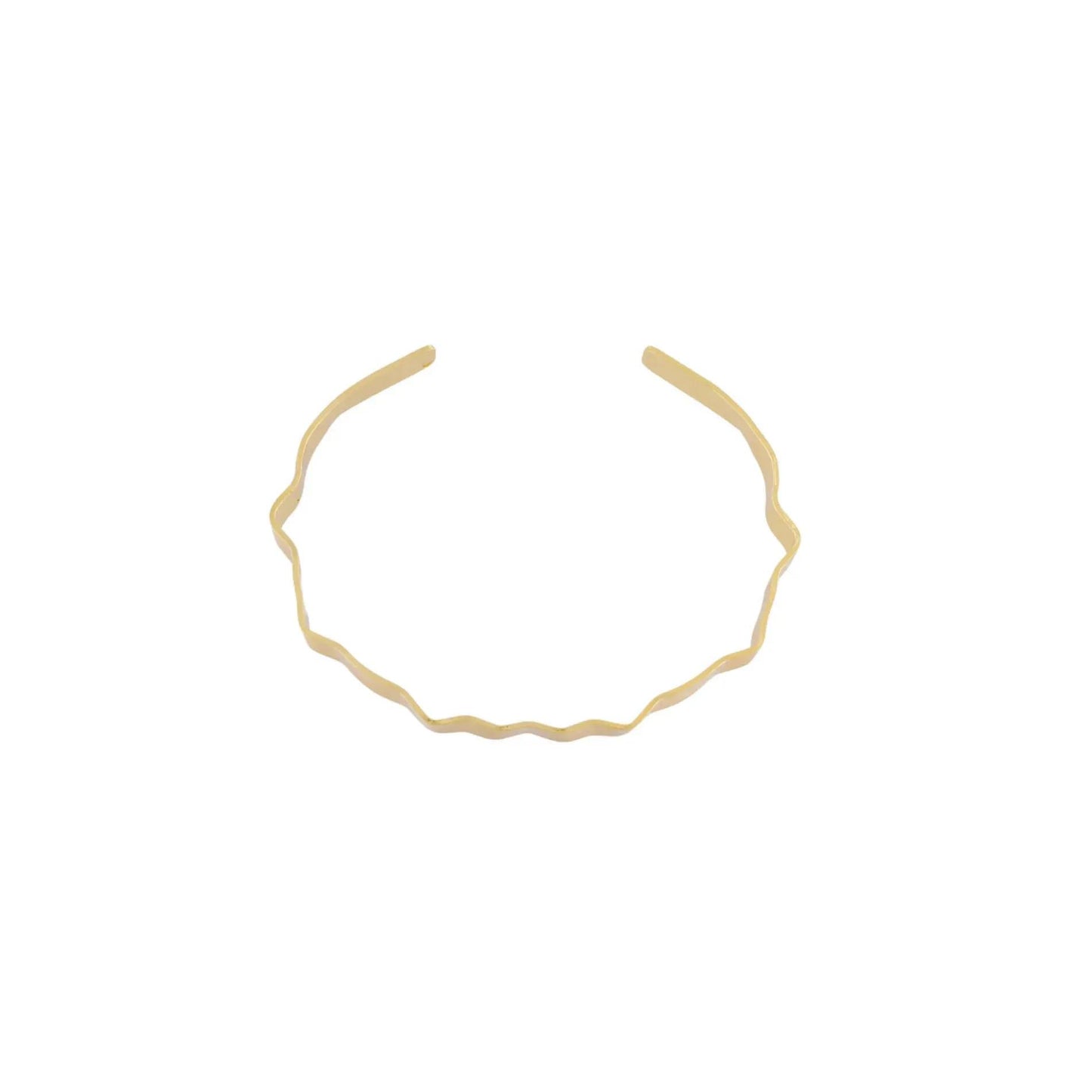 Alaya Small Wave Cuff bracelet. Gold plated. Dansk Copenhagen