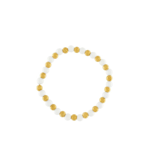 Joy Elastic Pearl Mix waterproof bracelet. 18K guld plating. Dansk Copenhagen