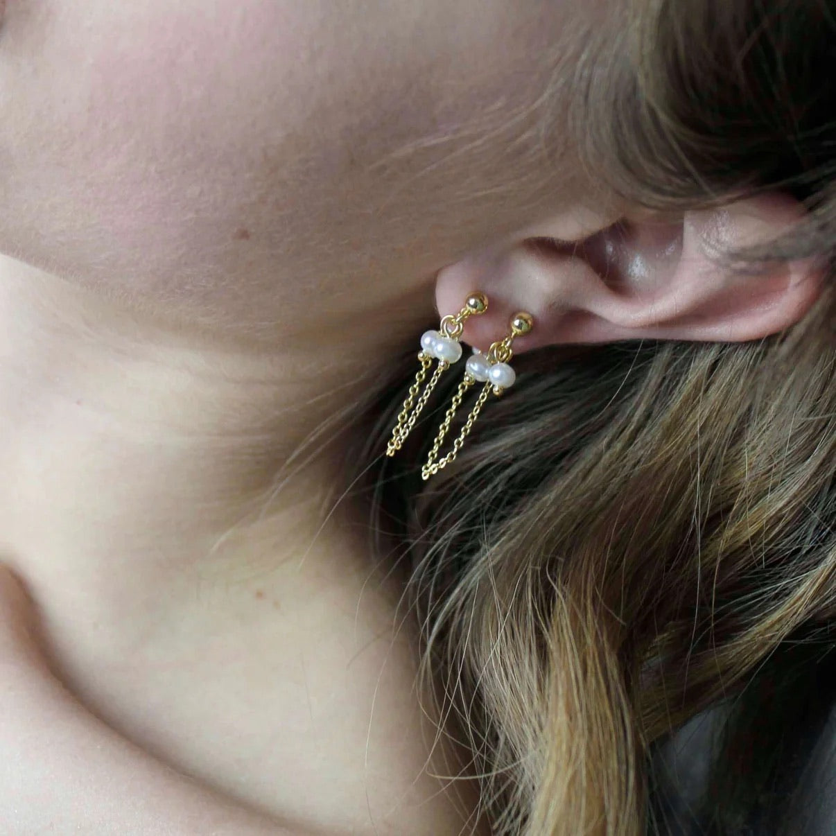 Joy Waterproof Post Chain perler. Dansk Copenhagen