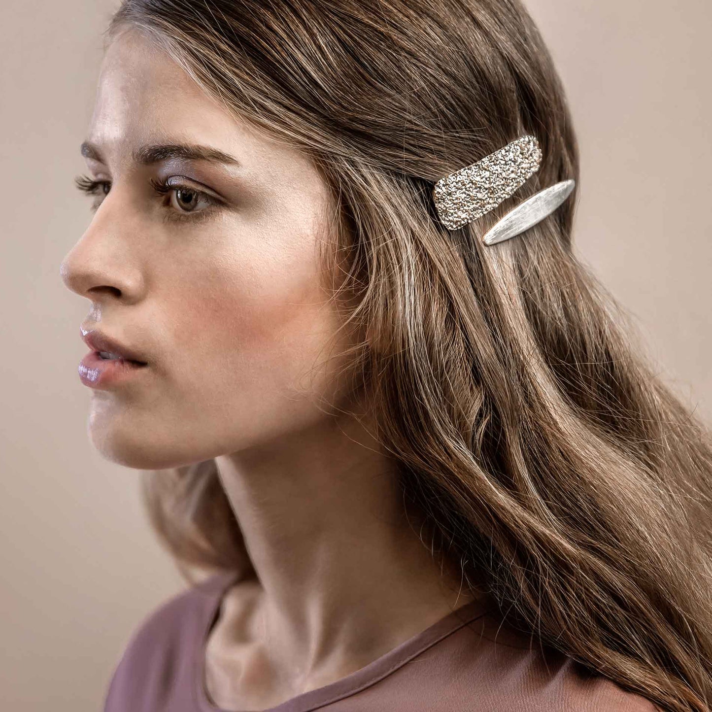 Hair Clip Slim Solid. Guldbelagt. Dansk Copenhagen