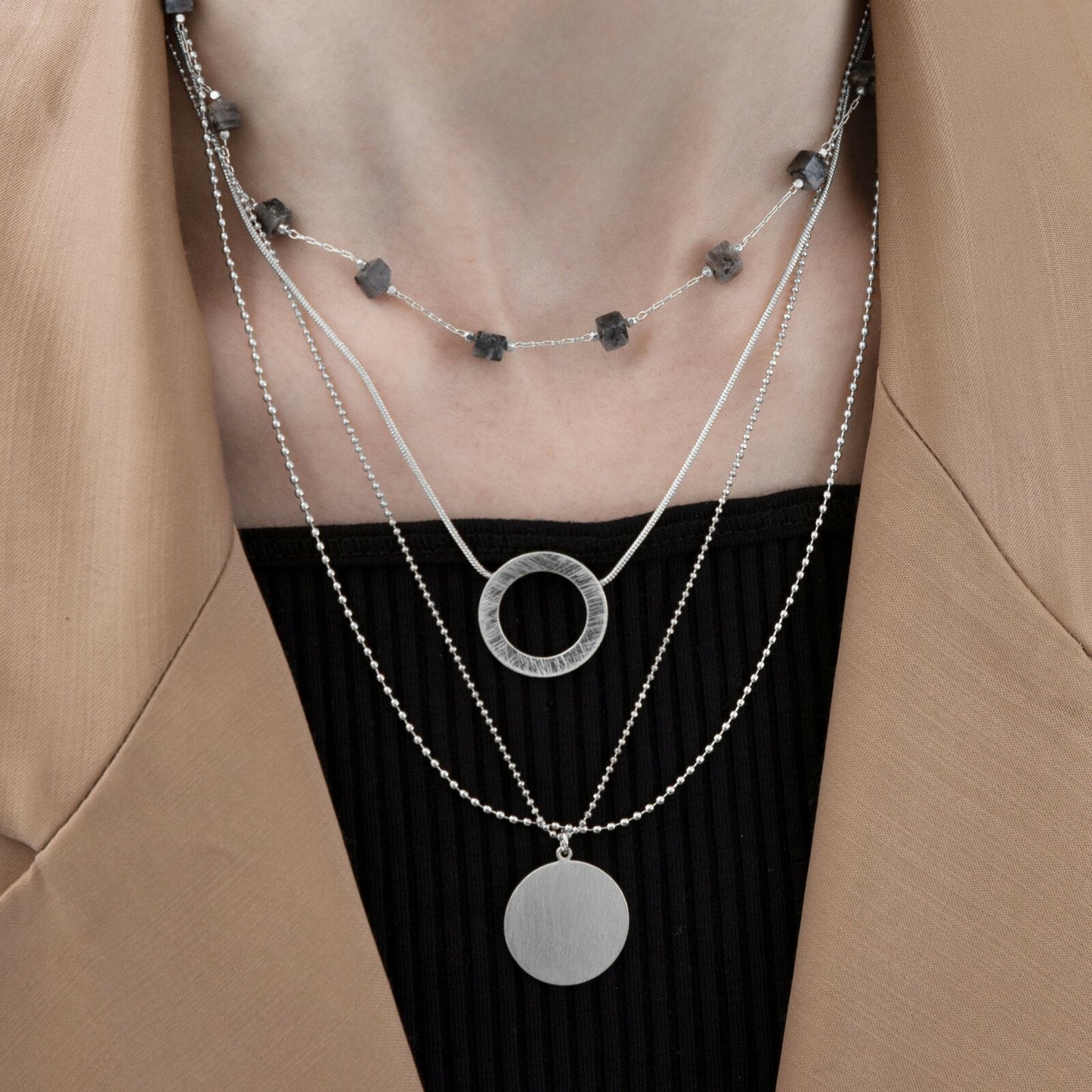 Theodora Chain halskæde. Prelayeret. Sølvbelagt. Dansk Copehagen