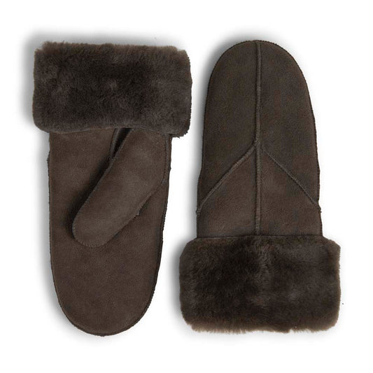 JasminMBG Lammfellhandschuhe. Dunkelbraun. Markberg