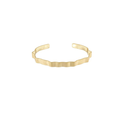Alaya Small Wave Cuff bracelet. Gold plated. Dansk Copenhagen