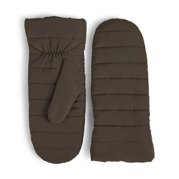 CelinaMBG mitten. Puffer look. Unisex. Brown. 100% recycled polyester. Markberg