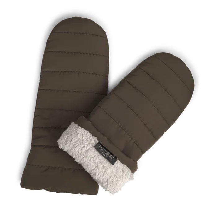 CelinaMBG Fäustling. Steppoptik. Unisex. Braun. 100 % recyceltes Polyester. Markberg