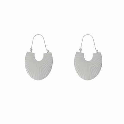 Courage Waterproof Ripple Fan Statement Earrings. Silver plating. Dansk Copenhagen