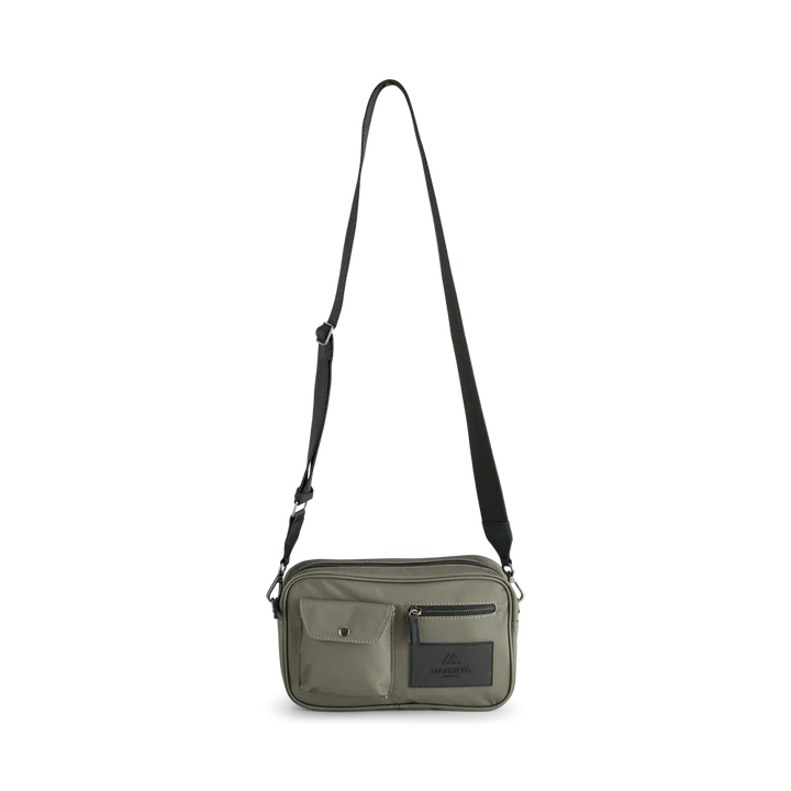 DarlaMBG crossbody water-repellent bag. Medium. Unisex. Olive green. 100% recycled polyester. Markberg