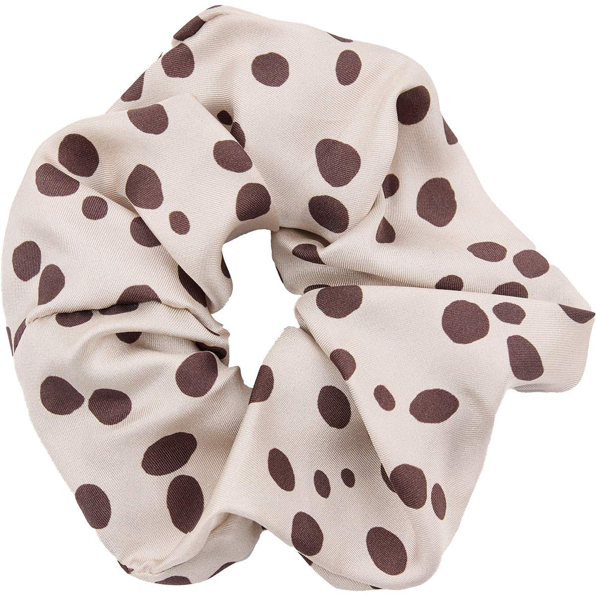 Dots Haargummi. 100% Seide. Creme, Braun. Bella Ballou