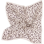 Dots tørklæde. 100% silke. Creme, brun. Bella Ballou