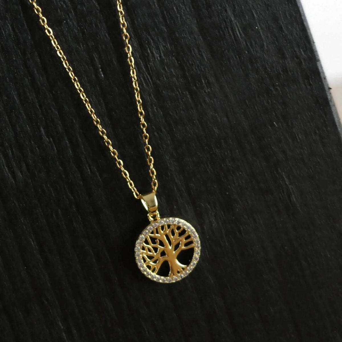Lebensbaum-Anhänger. Wasserfeste Halskette. 18 Karat vergoldet. Unisex. Dansk Copenhagen