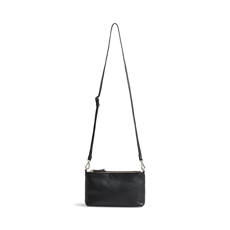 MikalaMBG Crossbody bag. Black and gold. Leather. Markberg