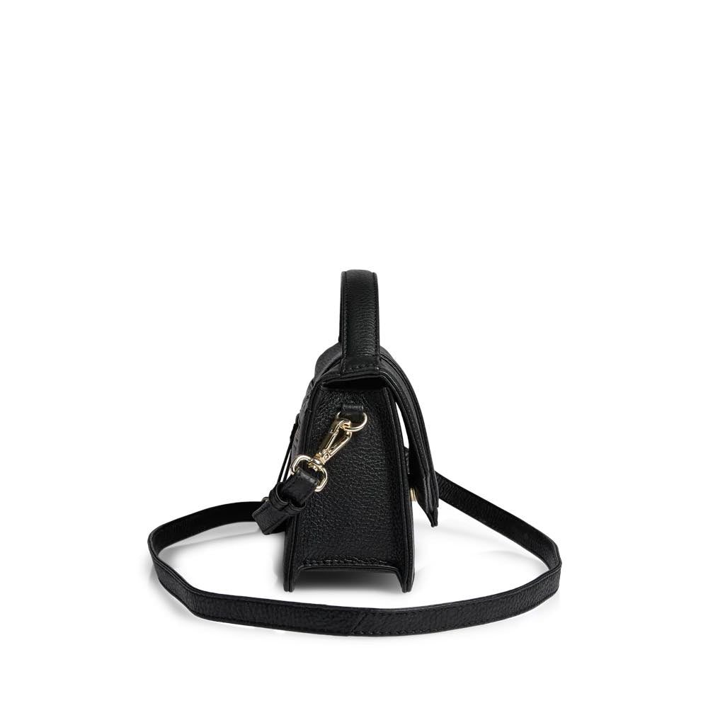ZoeMBG crossbody bag. Black and gold. Leather. Markberg
