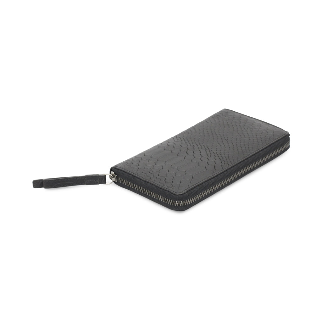 Wallet GrithMGB wallet. Snake structure. Leather. Black. Markberg