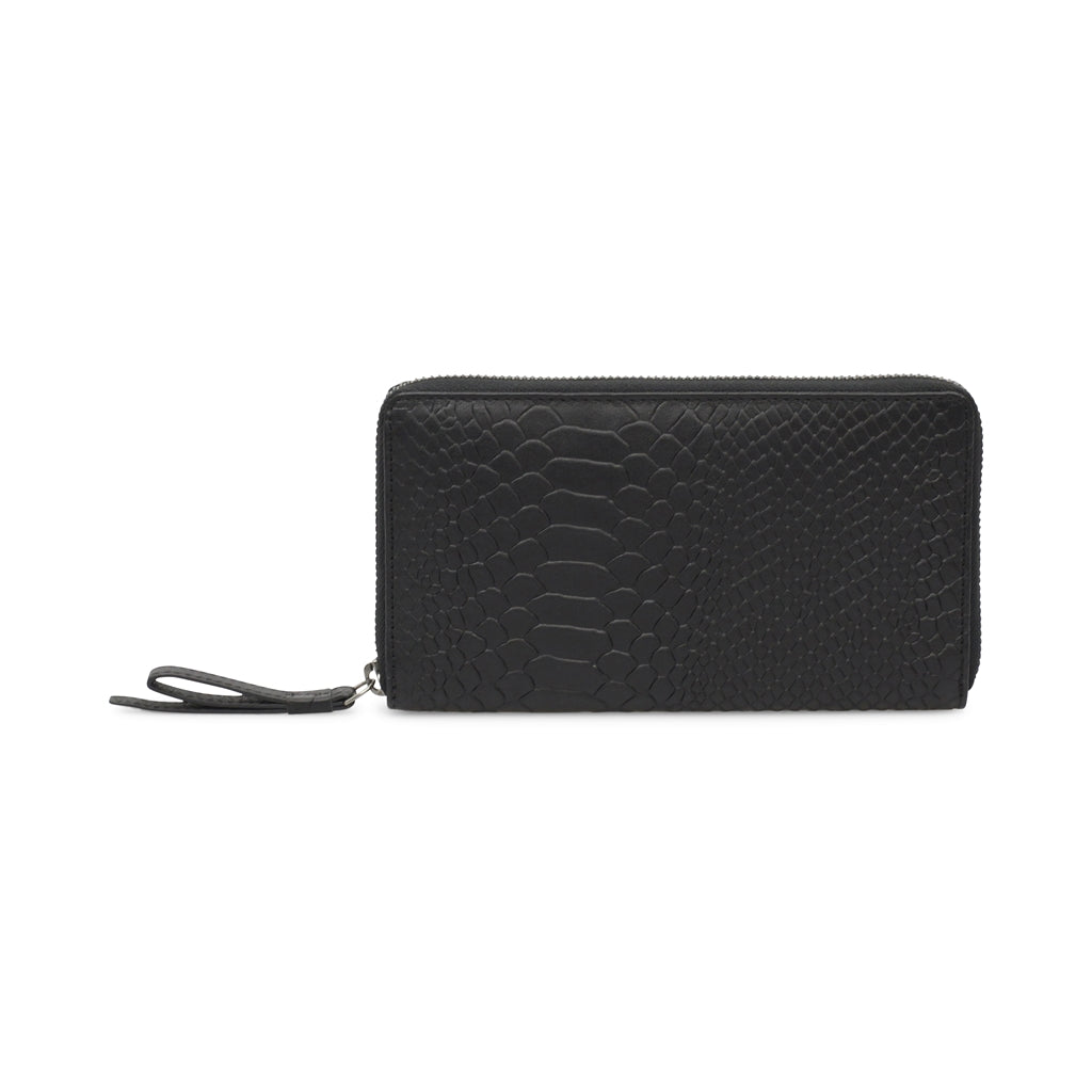 Wallet GrithMGB wallet. Snake structure. Leather. Black. Markberg