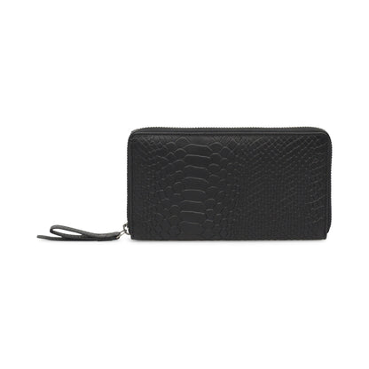 Wallet GrithMGB wallet. Snake structure. Leather. Black. Markberg