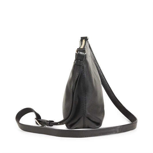 Crossbody Taske Dakota. Sort læderskind. Markberg