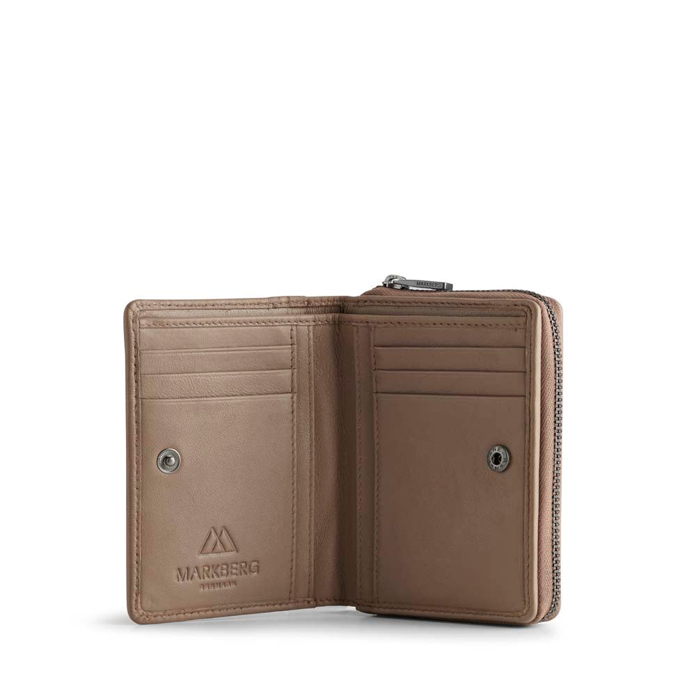 Pung  Kaia MBG wallet i lammeskind. Beige. Markberg