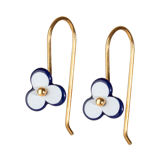 Clover ørekroge øreringe. Guld