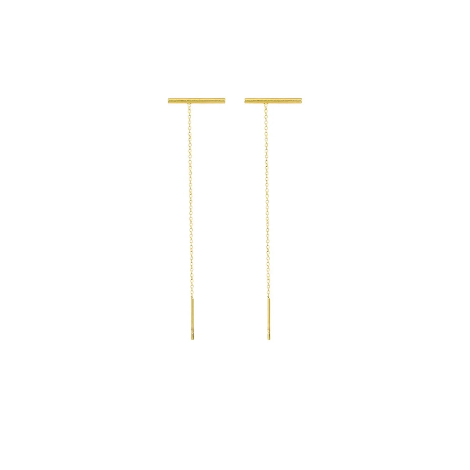 Joy Waterproof Chain Stick øreringe. 18K guld plating