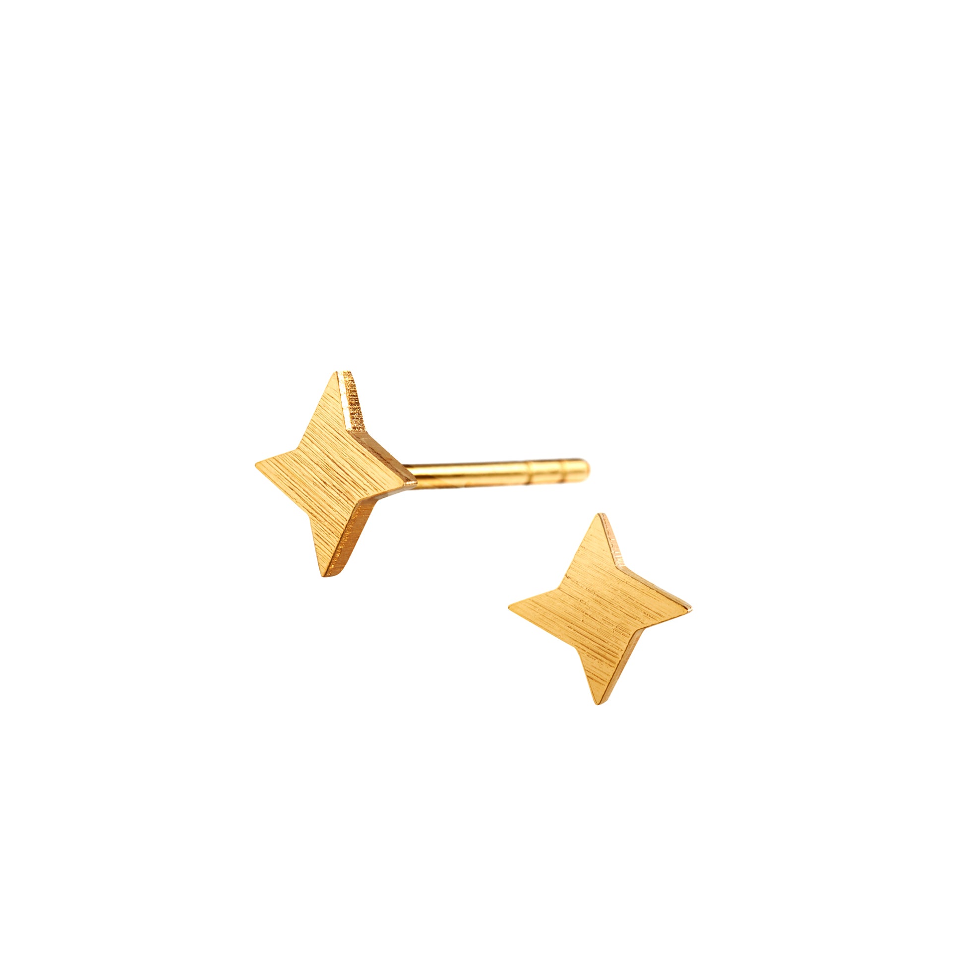 Stella små ørestikker. Forgyldt sterling sølv. Scherning København