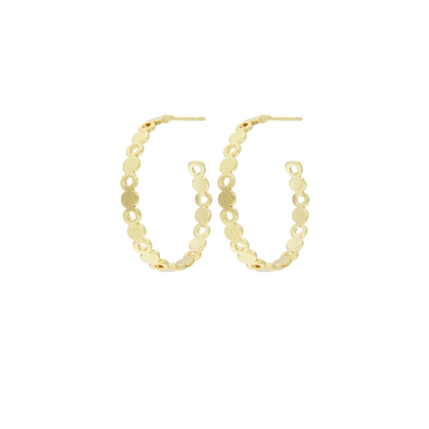 Theia Mini Dot Hoop earring. Gold plated. Danish Copenhagen