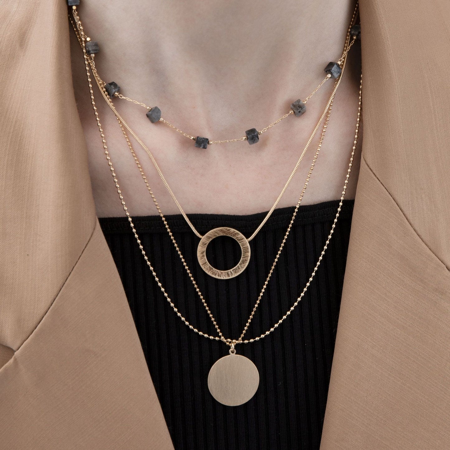 Theodora Chain halskæde. Prelayeret. Guldbelagt. Dansk Copenhagen