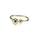 Kugle ring. Forgyldt sterling sølv. Zetta. Everneed
