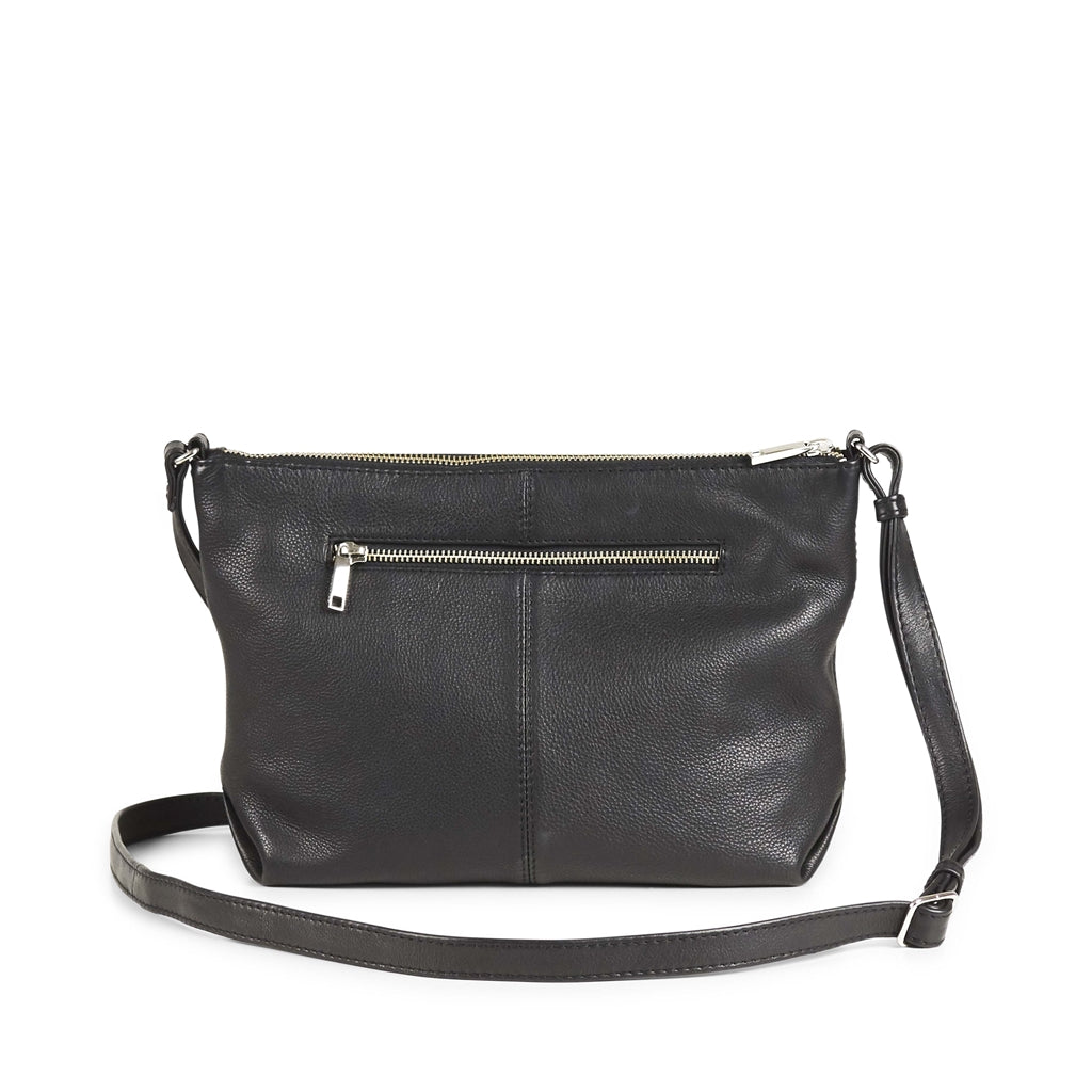 Crossbody Taske Dakota. Sort læderskind. Markberg